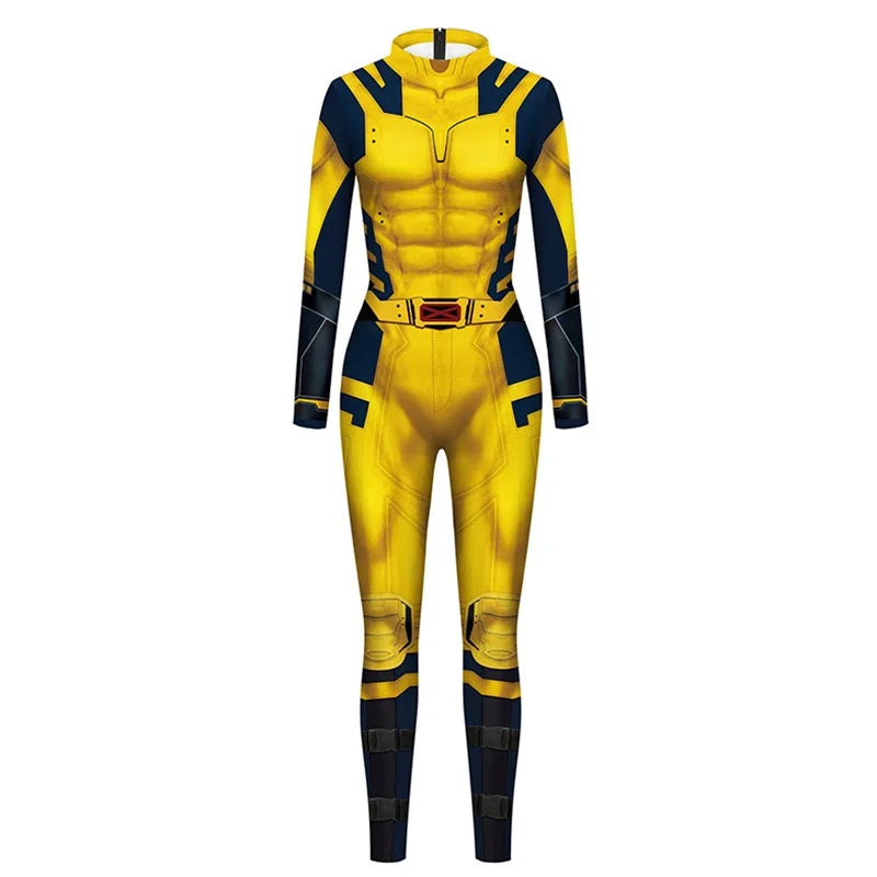 Cosplay Superhero Deadpool Women Jumpsuit Wolverine Printed Halloween Zenti James Howlett Party Bodysuit Cosplay Costume