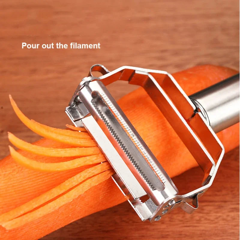 Stainless Steel Peeler Fruit Vegetable Multifunction Grater Julienne Peeler Slice Melon Potato Carrot Cucumber Home Kitchen Tool