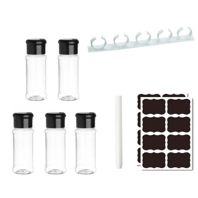 Botellas agitadoras de plástico para especias, tarros para condimentos, cajas de sal y pimienta para utensilios de cocina, organizador de herramientas, contenedor de almacenamiento, 100ML