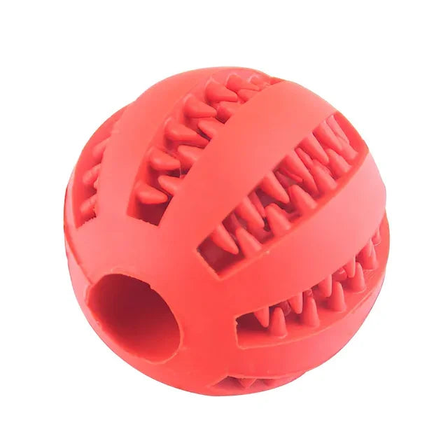 Pelota de juguete para perros pequeños, juguete interactivo elástico para masticar para cachorros, Limpieza de dientes, pelota de comida de goma, accesorios para mascotas