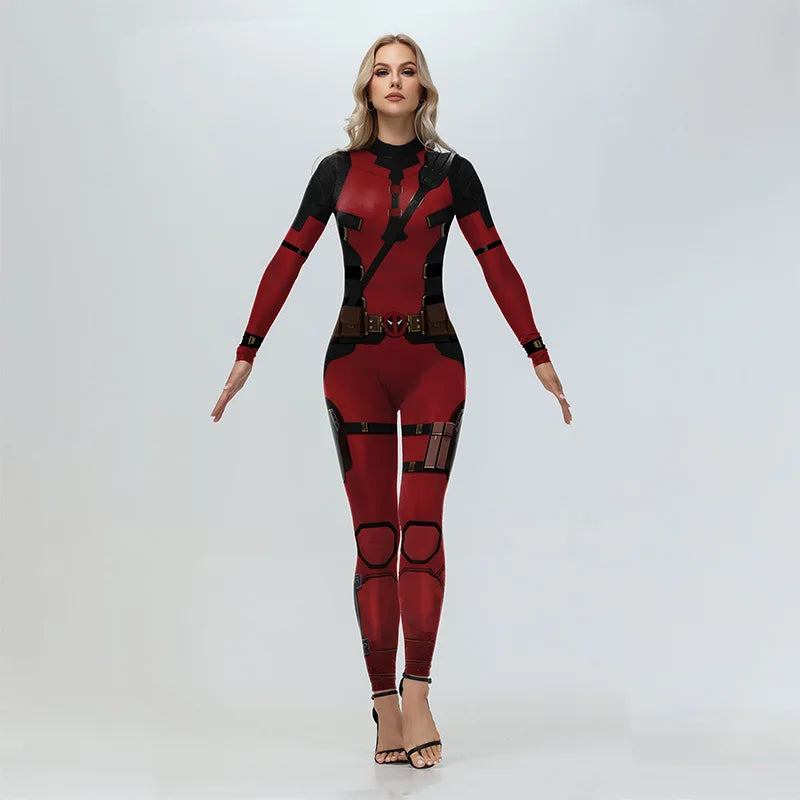 Cosplay Wolverine Superhero Deadpool Bodysuit Costume Halloween Cosplay Party Anime Jumpsuit Women Zentai Suit