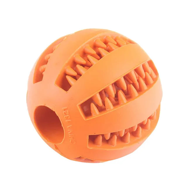 Pelota de juguete para perros pequeños, juguete interactivo elástico para masticar para cachorros, Limpieza de dientes, pelota de comida de goma, accesorios para mascotas