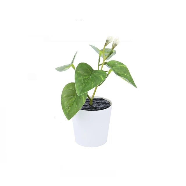 Plantas artificiales de plástico, bonsái, árbol pequeño, maceta de simulación, mesa, adornos en maceta, arreglo de flores para jardín, decoración de mesa para el hogar 