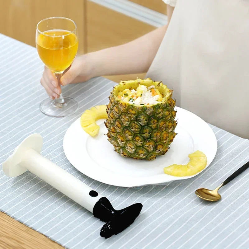 Trancheuse d'ananas en ABS, dispositif d'épluchage d'ananas, couteau à fruits, coupe-carottier, outils pour légumes, accessoires de salle à manger, 1 pièce