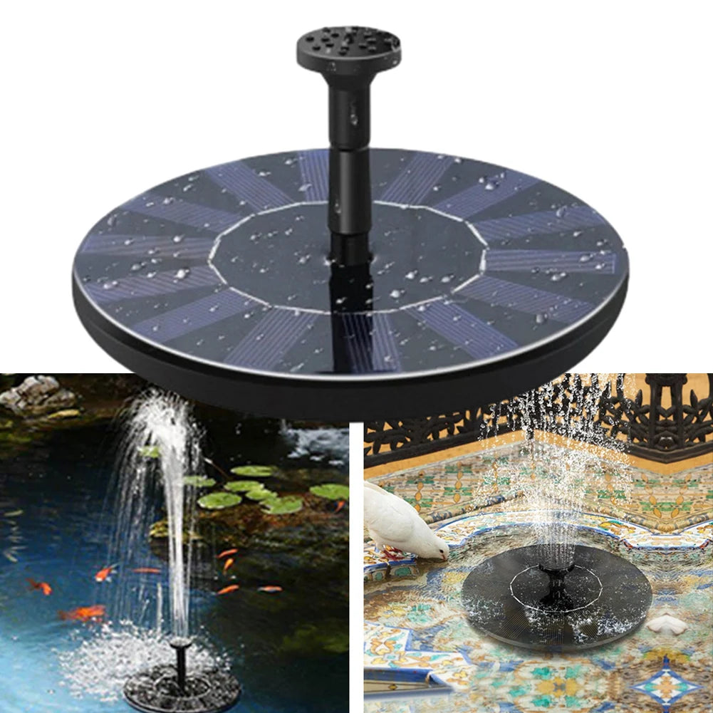 13cm Solar Fountain Floating Pump Water Feature Garden Pool Pond Outdoor For Bird Bath/fish Tank/small Pond Garden Decor