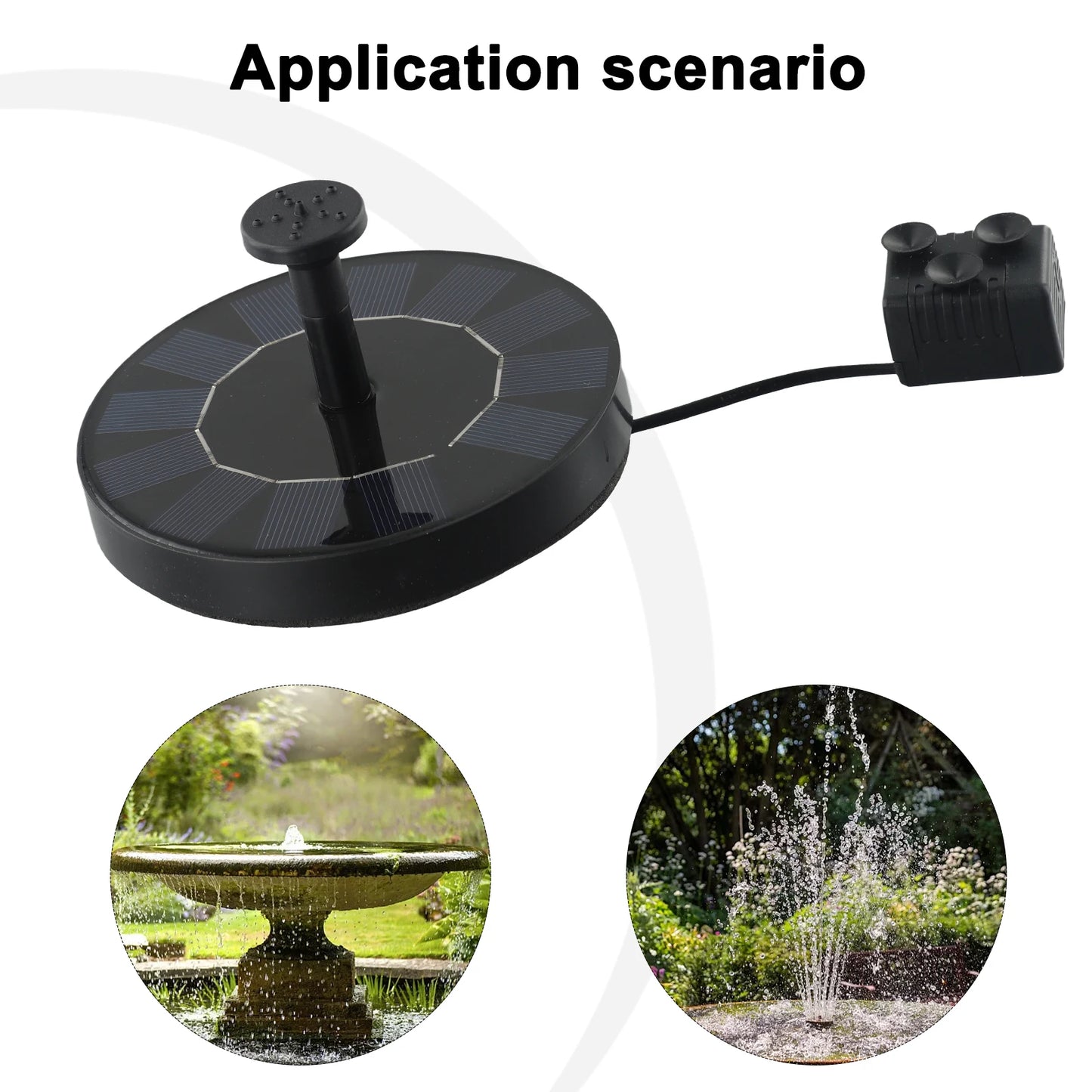 13cm Solar Fountain Floating Pump Water Feature Garden Pool Pond Outdoor For Bird Bath/fish Tank/small Pond Garden Decor