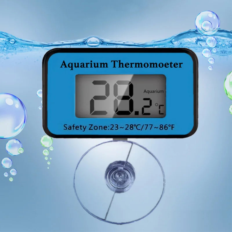 Thermomètre numérique d'aquarium LCD avec sonde ventouse mesure de thermomètre électronique d'eau de réservoir de poisson