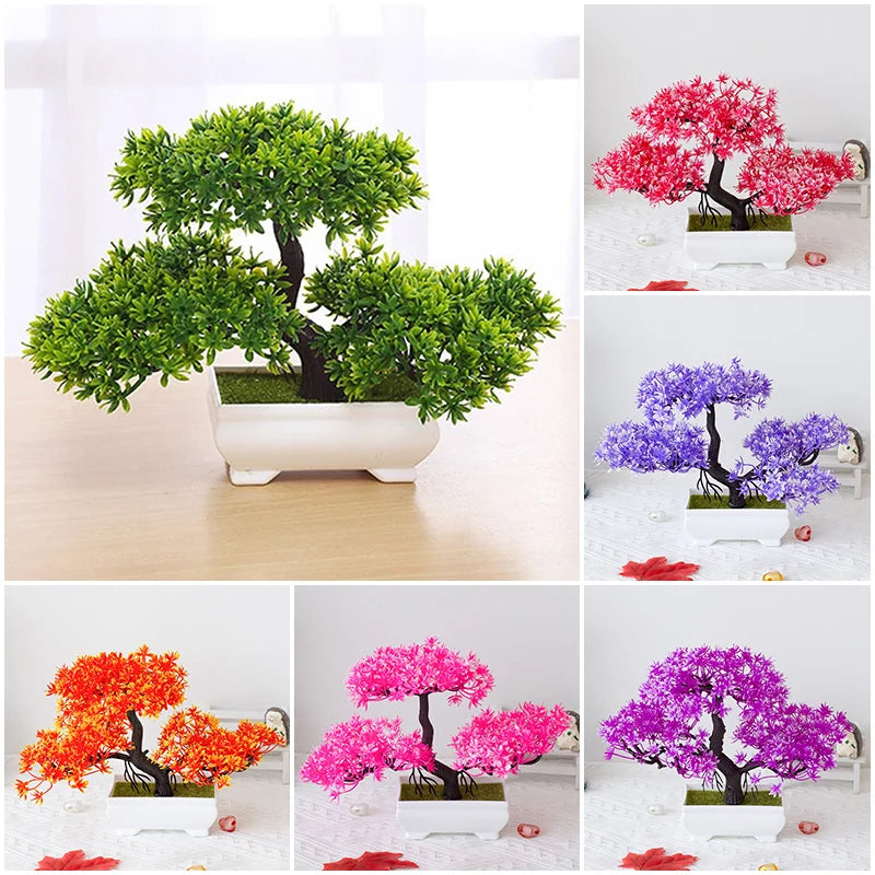 Plantes artificielles en plastique bonsaï petit arbre Simulation Pot ornements de Table en Pot Arrangement de jardin de fleurs décor de Table à la maison 