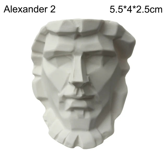 Nordic Style Miniature Plaster Bust Statue Greek Mythology Figurine Famous Sculpture Desktop Ornament Home Decor Drawing Practic