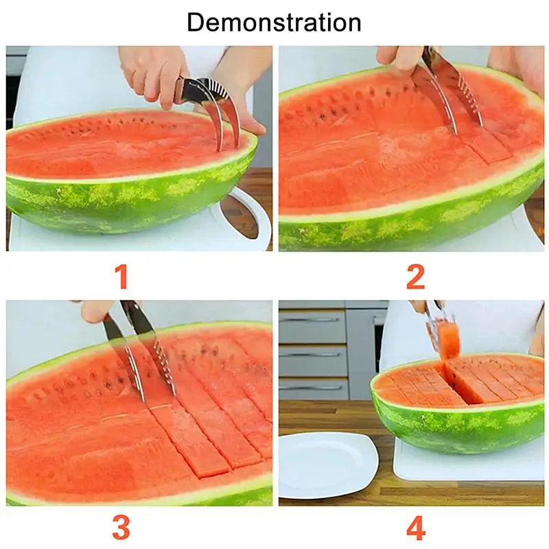 Watermelon Slicer Stainless Steel Windmill Watermelon Cutter Kitchen Fruit Slicer Cutter Tool Home Gadget Kitchen Accessories