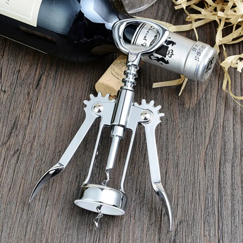 1pc Stainless SteelWine Corkscrew Wine Opener Multifunctional Zinc Alloy Stainless Corkscrew Kitchen Supplies Wine Utensils