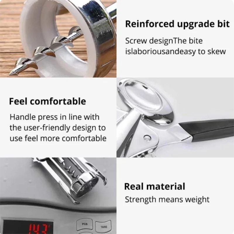 1pc Stainless SteelWine Corkscrew Wine Opener Multifunctional Zinc Alloy Stainless Corkscrew Kitchen Supplies Wine Utensils