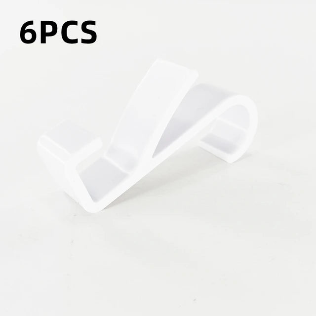 2/6pcs White Hanger for Heated Towel Radiator Rail Bath Hook Holder Clothes Hanger Plegable Scarf Hanger Drying Space Towel Rack