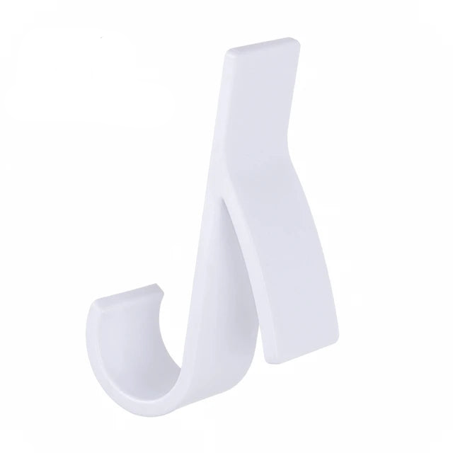 2/6pcs White Hanger for Heated Towel Radiator Rail Bath Hook Holder Clothes Hanger Plegable Scarf Hanger Drying Space Towel Rack