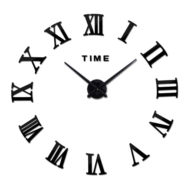 Modern Design Large Wall Clock 3D DIY Quartz Clocks Fashion Watches Acrylic Mirror Stickers Living Room Home Decor Horloge 100-130cm