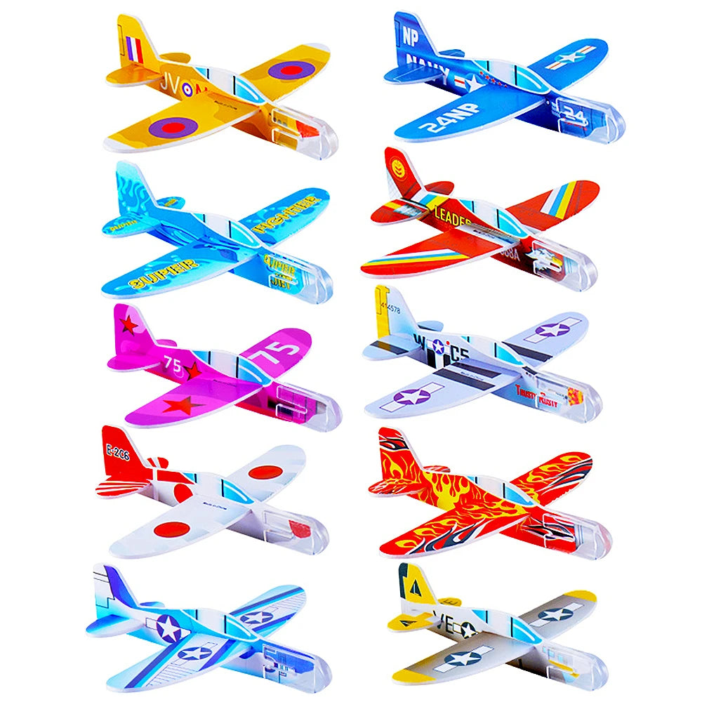 20Pcs Kids Party Supplies DIY Multicolor Foam Airplane Boys Girls Birthday Party Souvenirs Pinata Filler Kindergarten Prize Toys