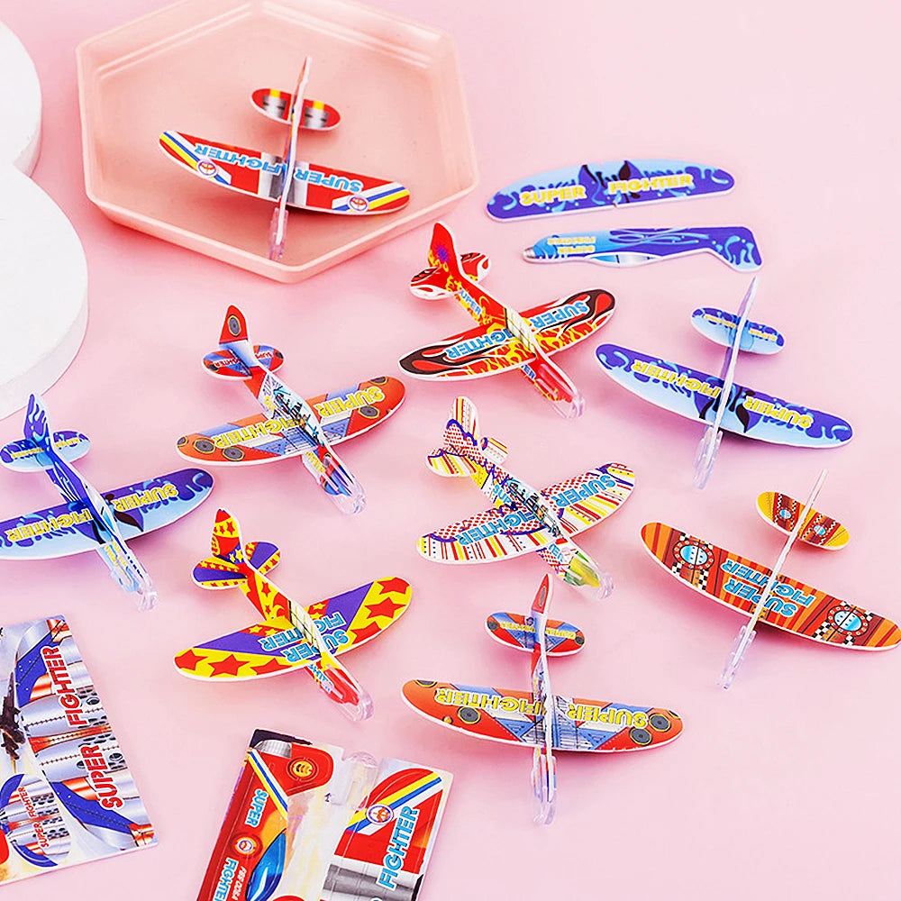 20 pièces enfants fête fournitures bricolage multicolore mousse avion garçons filles fête d'anniversaire Souvenirs Pinata remplissage maternelle prix jouets