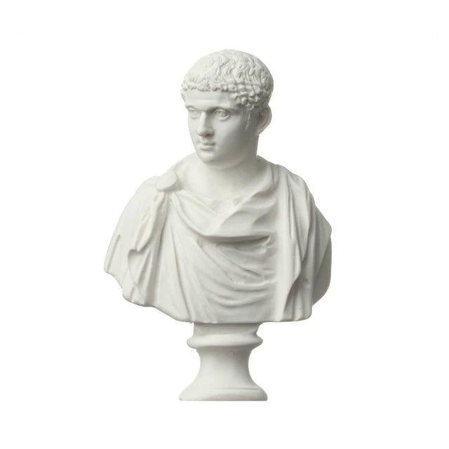 Busto de yeso en miniatura de estilo nórdico, estatua de mitología griega, escultura famosa, adorno de escritorio, decoración del hogar, dibujo práctico 