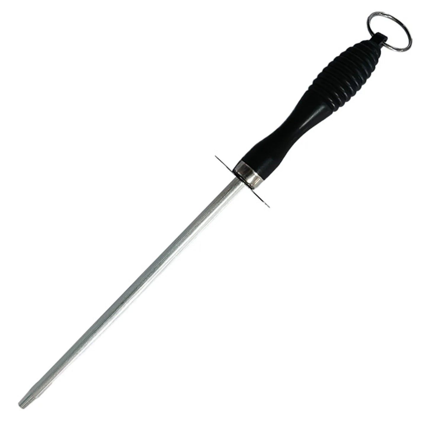 Afilador de cuchillos profesional de acero al carbono, varilla de afilador de cuchillos duradero con mango de ABS, varilla de afilado, herramienta de cocina, 26cm