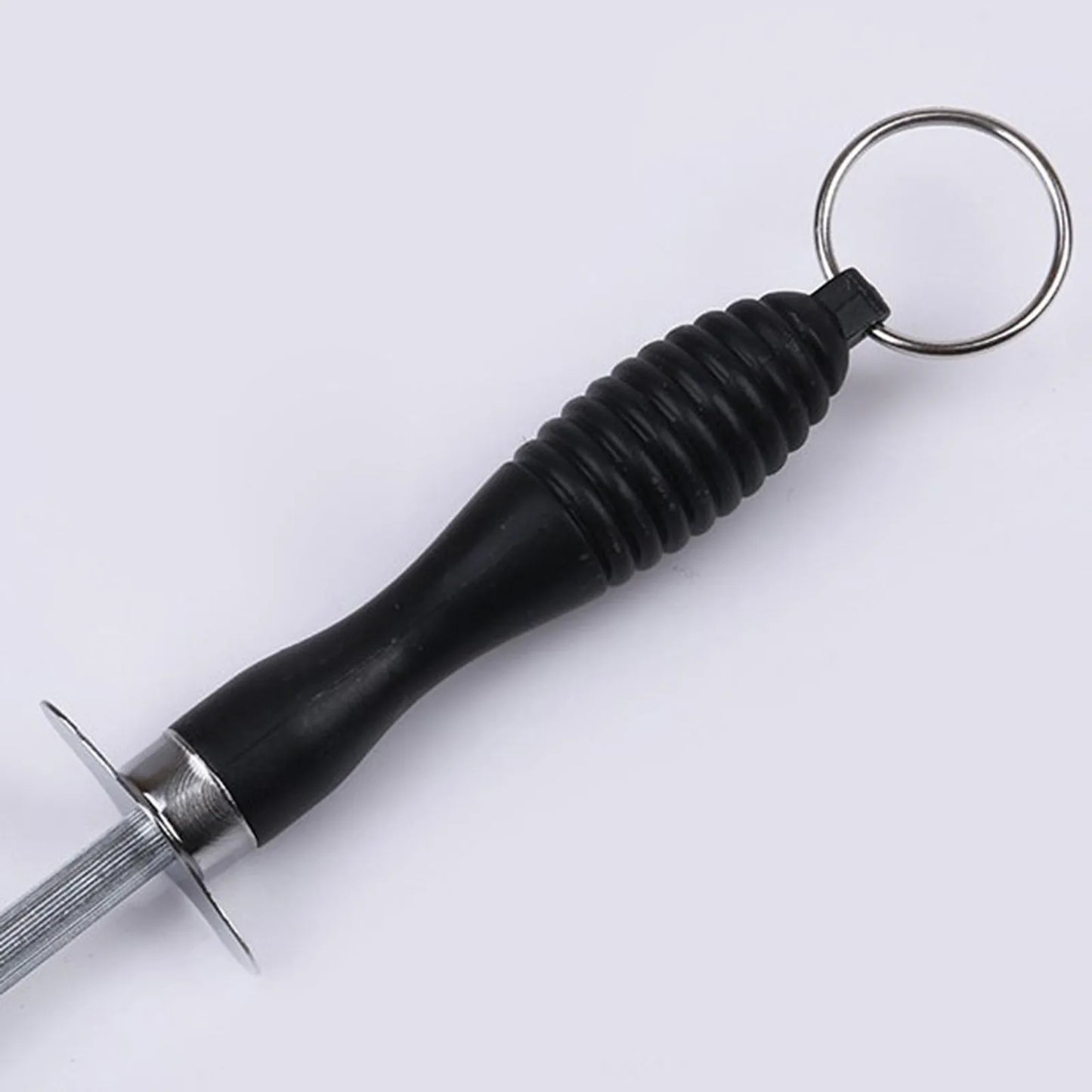 Tige d'affûtage de couteaux professionnelle en acier au carbone de 26cm, broyeur de couteaux Durable avec poignée en ABS, tige d'affûtage de couteaux, outil de cuisine