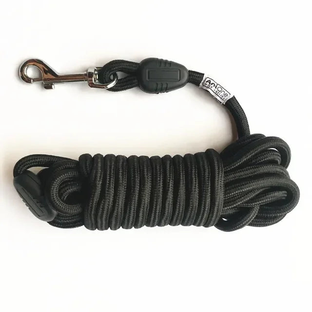 Laisse de chien d'entraînement de corde longue de 5M/10M/15M-ligne de suivi d'animal de compagnie de rappel en Nylon robuste-pour le Camping d'entraînement extérieur de petite taille