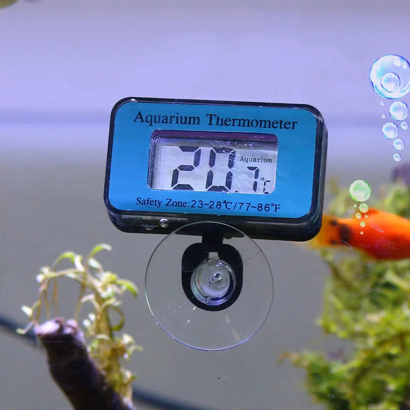 Thermomètre numérique d'aquarium LCD avec sonde ventouse mesure de thermomètre électronique d'eau de réservoir de poisson