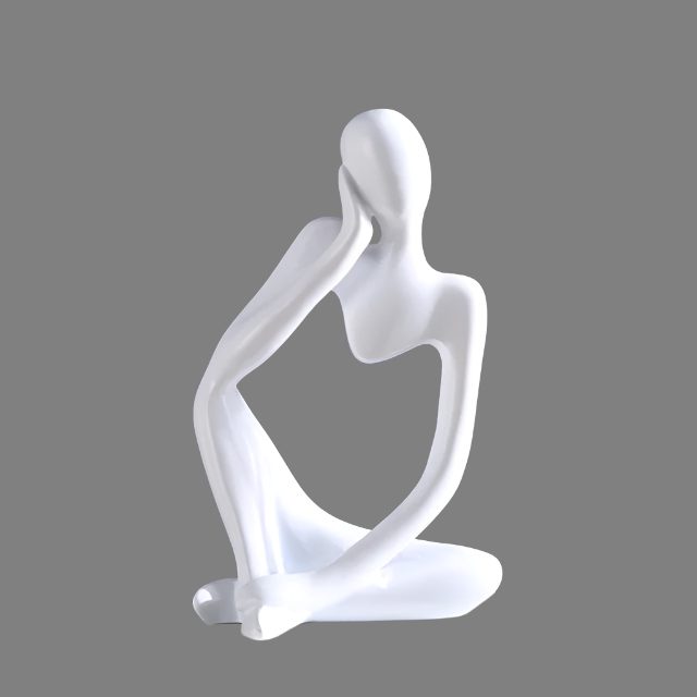 Sand Color The Thinker Abstract Statues Sculptures Yoga Figurine Nordic Living Room Home Decor Decoration Maison Desk Ornaments