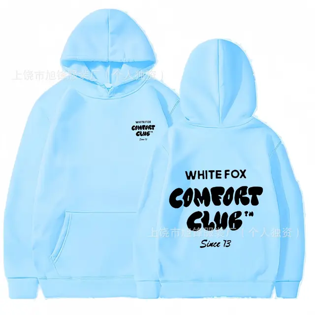 White Fox Comfort Club European American Trendy Fashion for Women Hoodie Casual 12 Color options