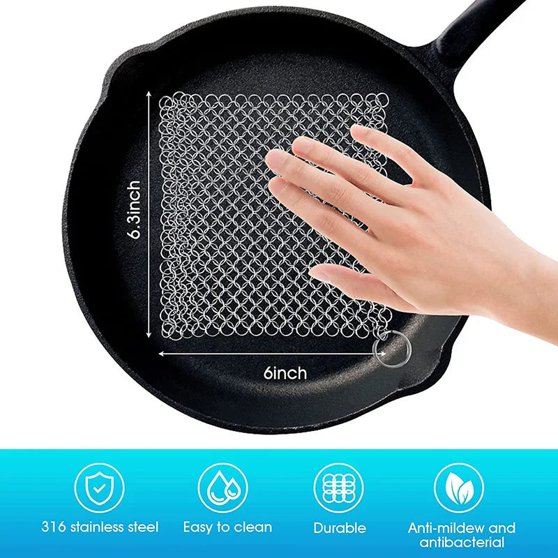 Nettoyeur de cuisine en fonte, casseroles, fournitures de lavage en acier inoxydable, nettoyeur à micro-ondes, outils de nettoyage, articles ménagers, 316