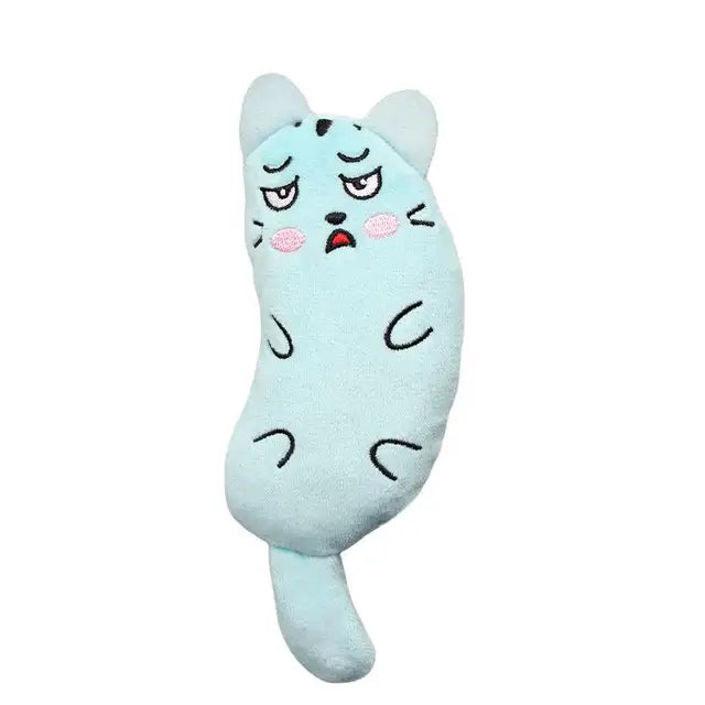 Jouets en peluche interactifs amusants pour chat, Mini meulage des dents, herbe-aux-chats, chaton à mâcher, jouet grinçant, accessoires pour animaux de compagnie