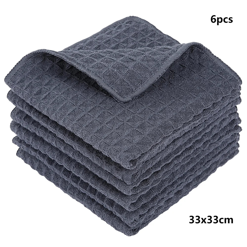 Homaxy Cotton Kitchen Towel Waffle Weave Wash Dishcloth Kitchen Cloths Soft Absorbent Dish Cloth Hand Towels Cleaning Kitchen