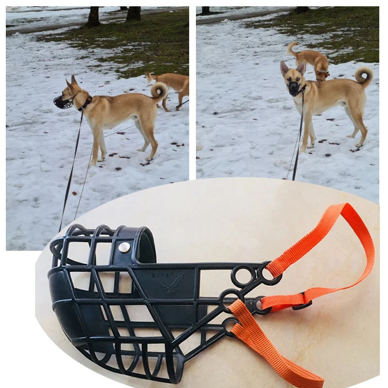 Bozal ajustable para perro, máscara de plástico antiladridos, cubierta para la boca, bozales de cesta para galgo, Gree Whippet, suministros para mascotas con S/M/L