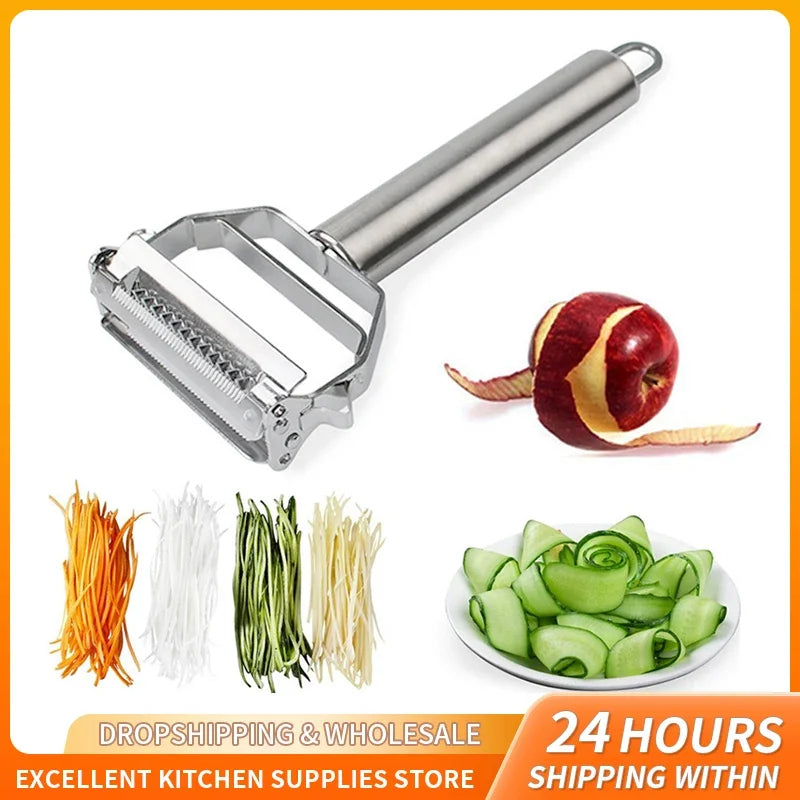 Stainless Steel Peeler Fruit Vegetable Multifunction Grater Julienne Peeler Slice Melon Potato Carrot Cucumber Home Kitchen Tool