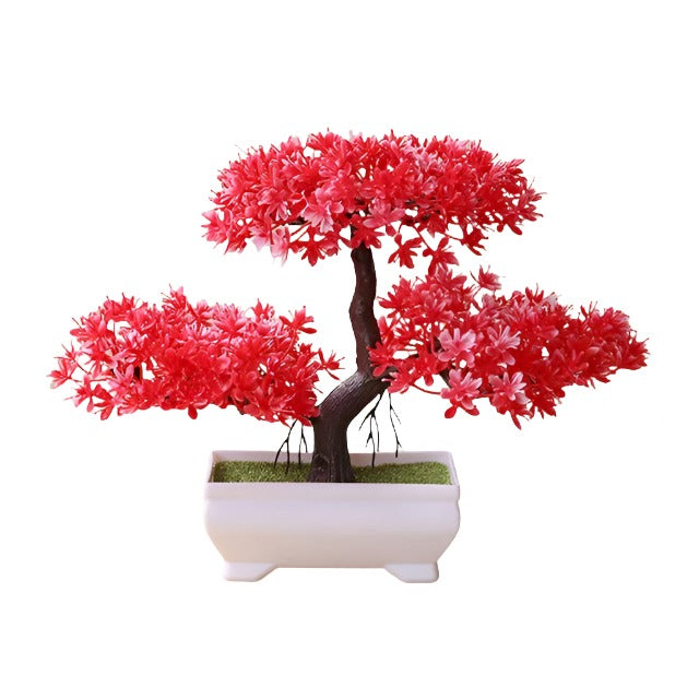 Plantas artificiales de plástico, bonsái, árbol pequeño, maceta de simulación, mesa, adornos en maceta, arreglo de flores para jardín, decoración de mesa para el hogar 