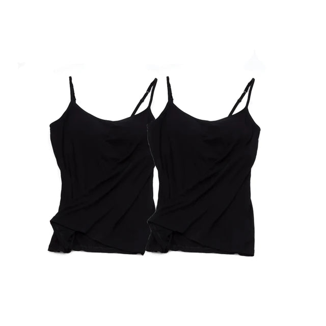 Women Camisole Vest Underwear Summer Soft Tank Top Bra Spaghetti Strap Modal Sling Breathable Padded Female Comfort Camisole