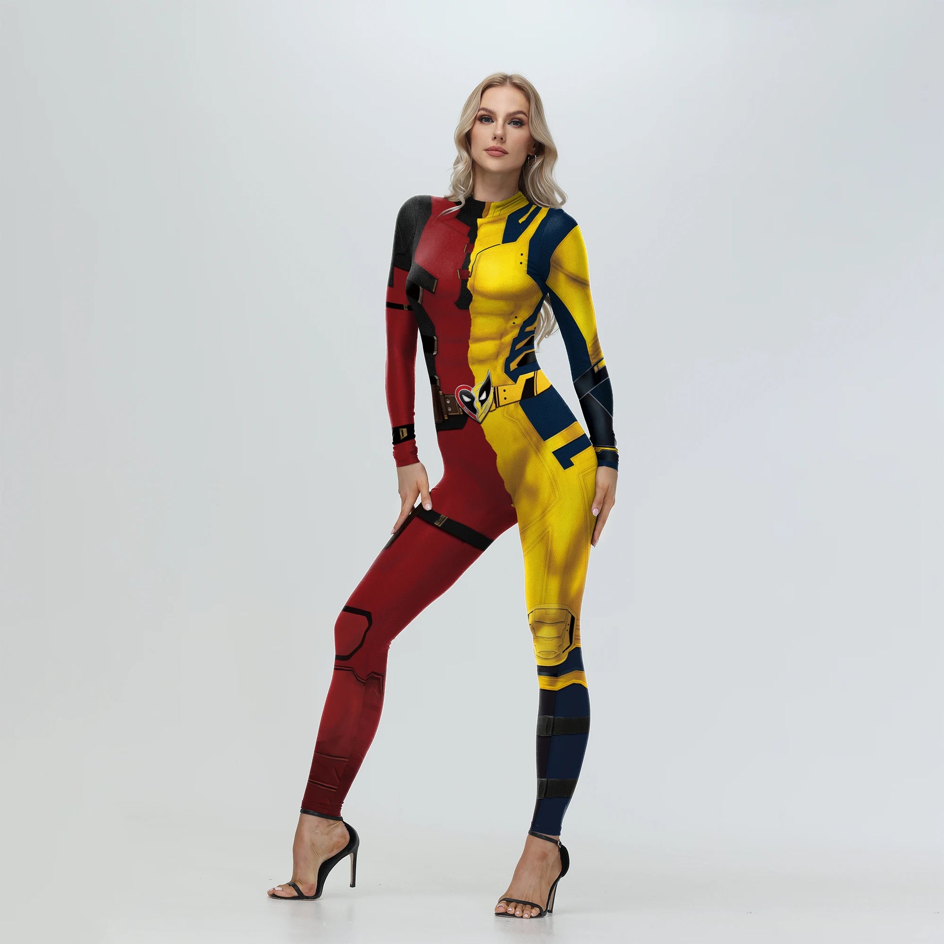 Cosplay Superhero Deadpool Women Jumpsuit Wolverine Printed Halloween Zenti James Howlett Party Bodysuit Cosplay Costume