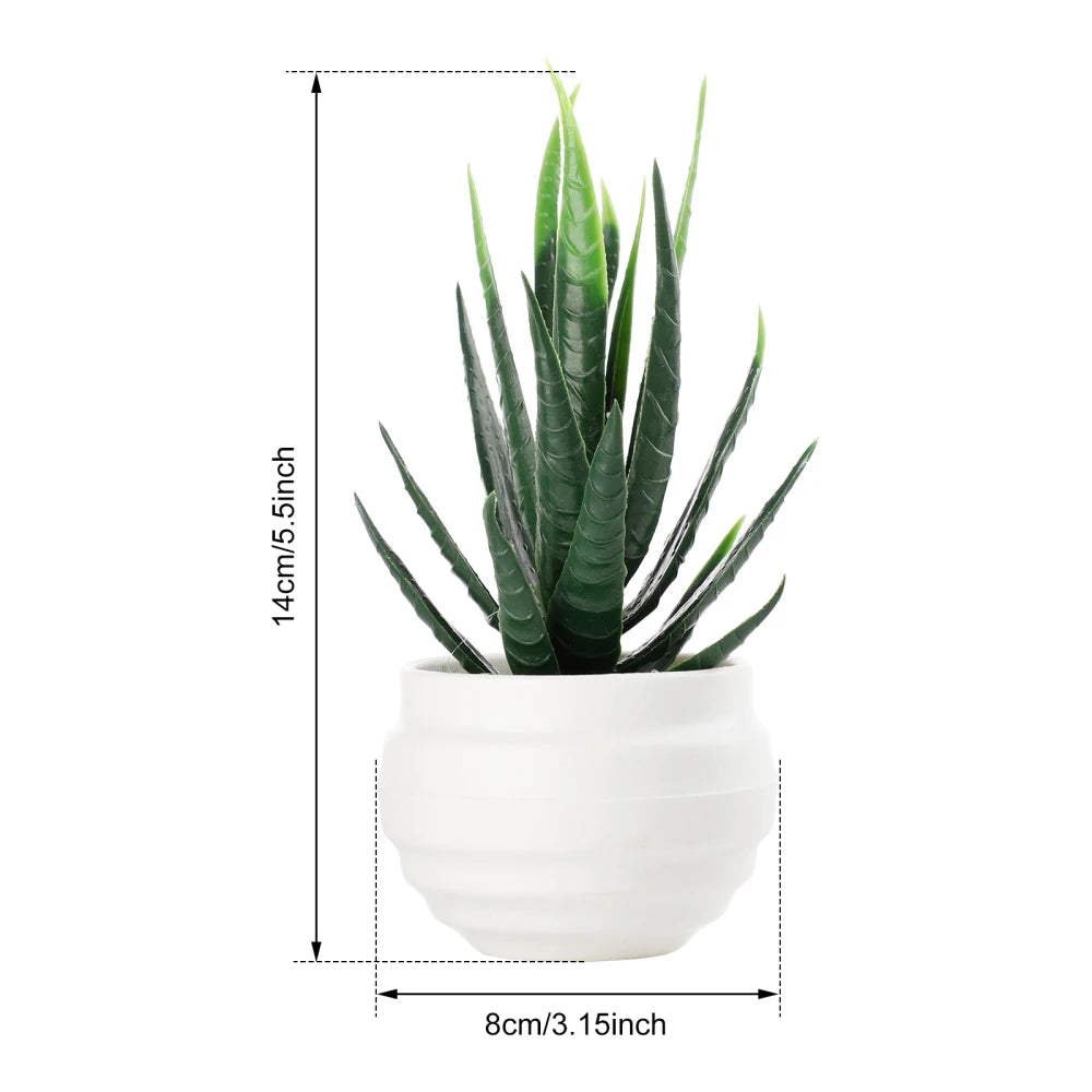 Simulation Succulents Plants Potted Plastic Artificial Aloe Bonsai Outdoor Staircase Home Office Decoration Ornaments