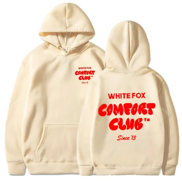 White Fox Comfort Club European American Trendy Fashion for Women Hoodie Casual Colors-12 options