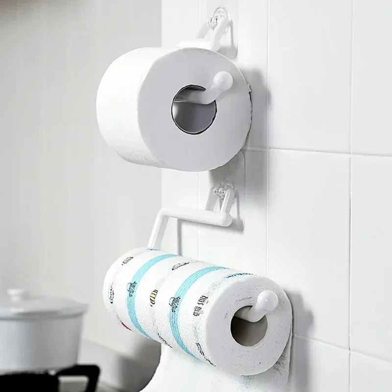 Soporte para pañuelos de cocina, estante de papel, soporte para toallas, rollo de papel para el hogar, estante colgante, organizador de gancho para puerta de armario de baño y cocina