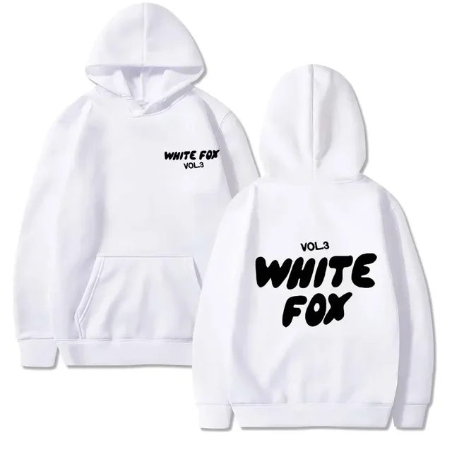 White Fox Men's and Women's hoodie Loose hoodie thick wool letter print 2024