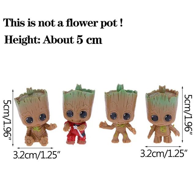 Home Decoration Crafts Miniature Model Office Desktop Display Cartoon Groot Figurines Handicrafts Decor Tree Man Ornament 5CM