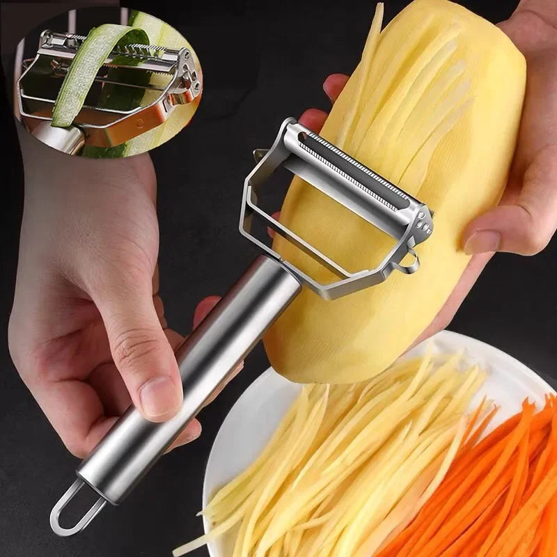 Stainless Steel Peeler Fruit Vegetable Multifunction Grater Julienne Peeler Slice Melon Potato Carrot Cucumber Home Kitchen Tool