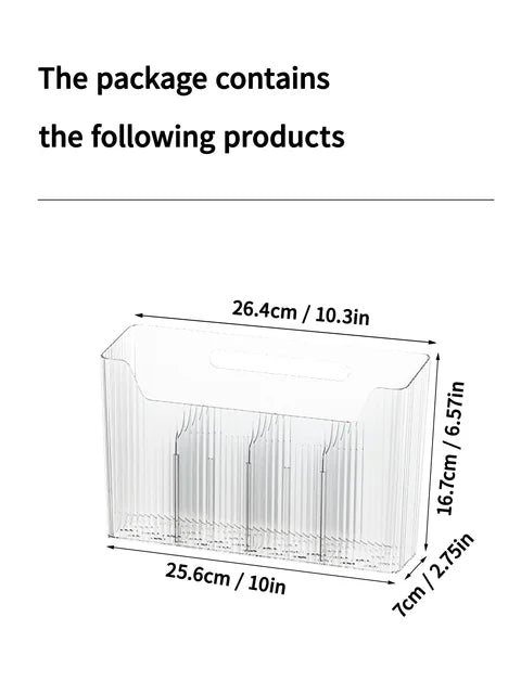 WORTHBUY-organización de almacenamiento de cocina de plástico multifuncional, caja de almacenamiento para gabinete montada en la pared sin perforaciones, accesorios de cocina