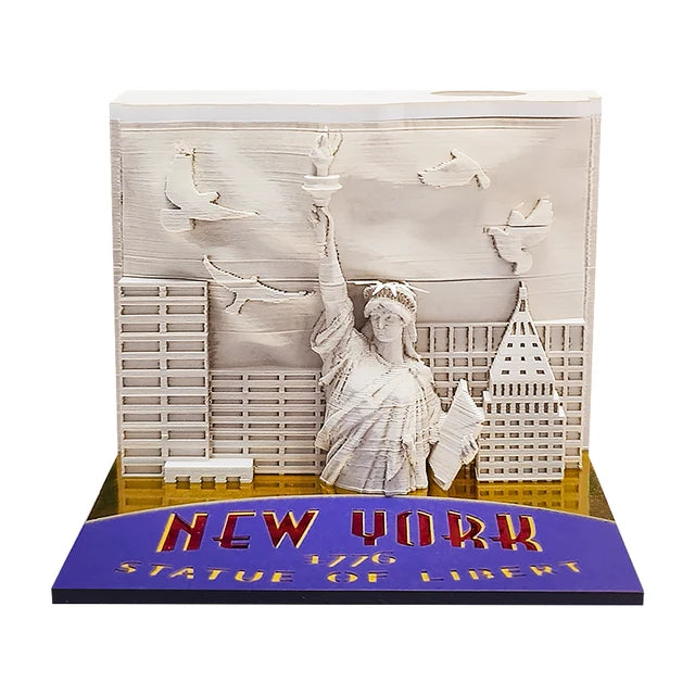 Novelty 3D Calendar Adornment Note Paper Birthday Gift Miniatures Jotter Offices Decor Home Decorative Object Memo Pad Figurines