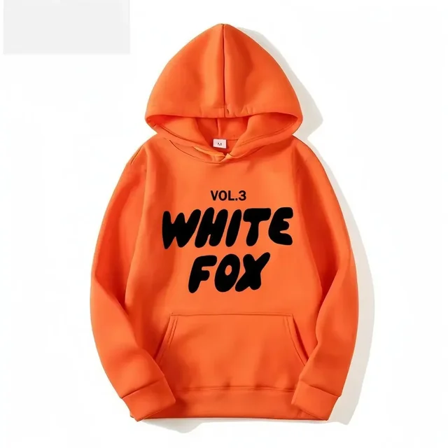 2024 new Autumn and Winter Sweater Men's Women's WHITE FOX Letter Printing Male Female Students Hooded Trendy