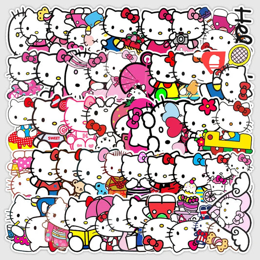 Kitty Sticker-Juego de 50 piezas-Variedad impermeable para todas las superficies 