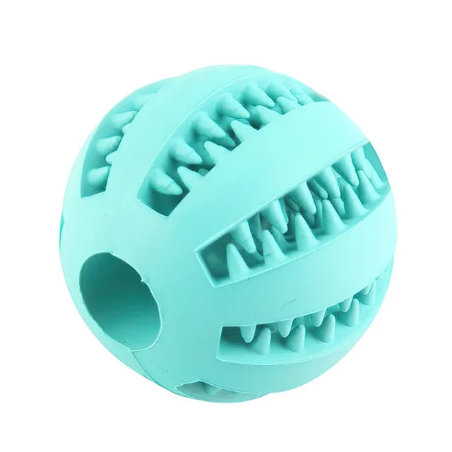 Pelota de juguete para perros pequeños, juguete interactivo elástico para masticar para cachorros, Limpieza de dientes, pelota de comida de goma, accesorios para mascotas