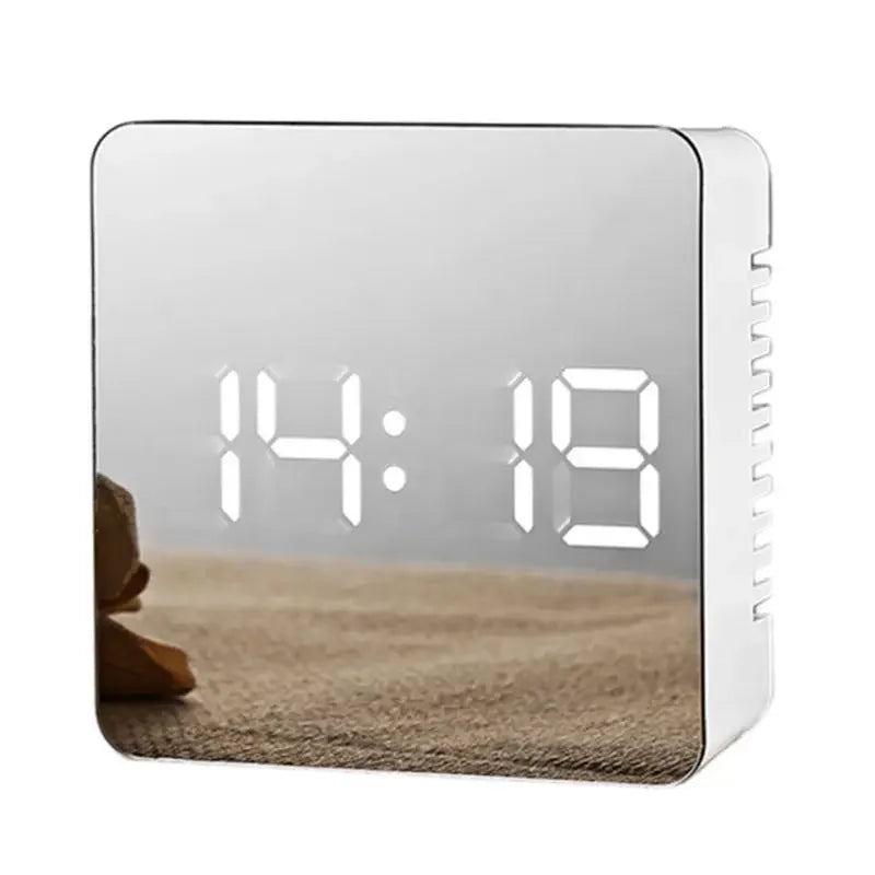 Multifunctional Mirror Led Alarm Clock Digital Electronic Led Clock Multifunction Temperature Snooze Large Display Home Decor