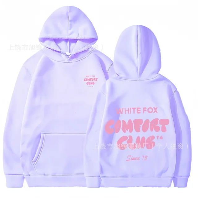 White Fox Comfort Club European American Trendy Fashion for Women Hoodie Casual 12 Color options