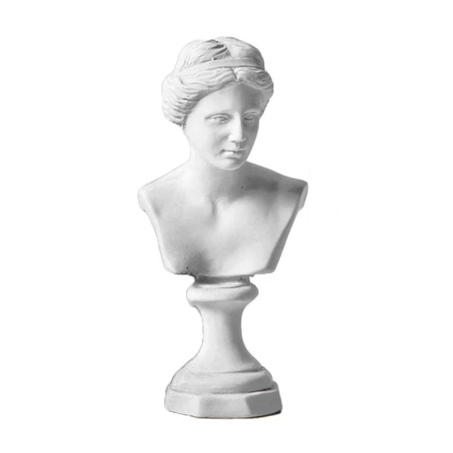 Nordic Style Miniature Plaster Bust Statue Greek Mythology Figurine Famous Sculpture Desktop Ornament Home Decor Drawing Practic